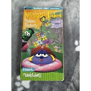 VHS cover for the animated children's video VeggieTales: Madame Blueberry.